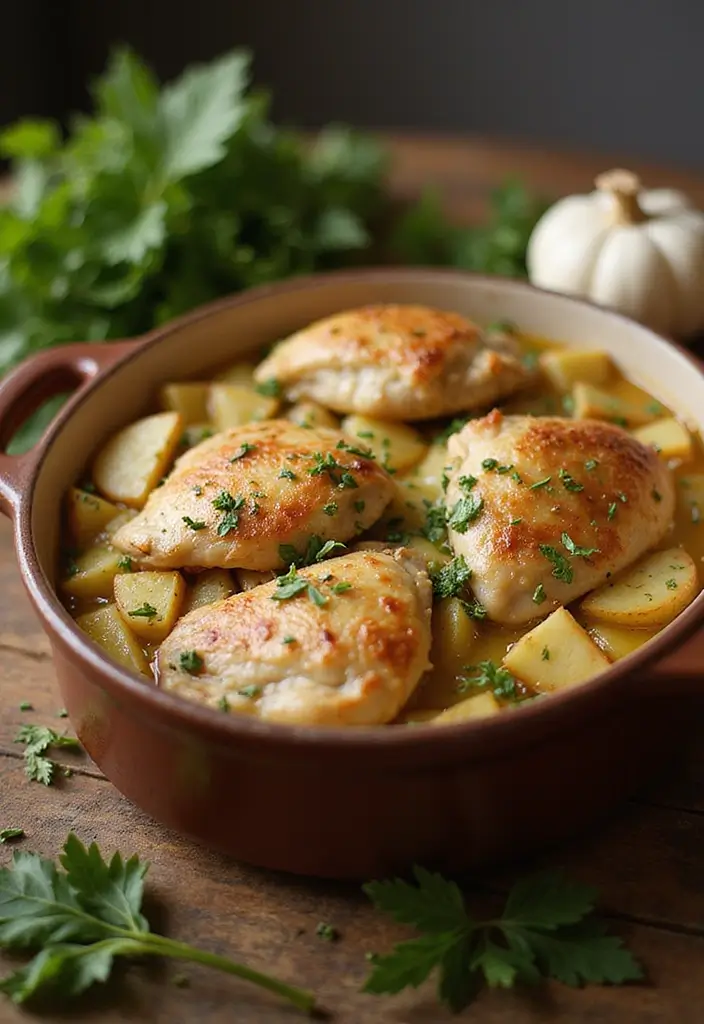 29 Crockpot Chicken and Potatoes Recipes That Feel Rustic & Filling 32 29 Crockpot Chicken and Potatoes Recipes That Feel Rustic & Filling - 16. Rustic Chicken and Potato Bake