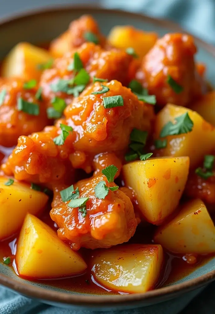 29 Crockpot Chicken and Potatoes Recipes That Feel Rustic & Filling 36 29 Crockpot Chicken and Potatoes Recipes That Feel Rustic & Filling - 20. Sweet and Sour Chicken with Potatoes