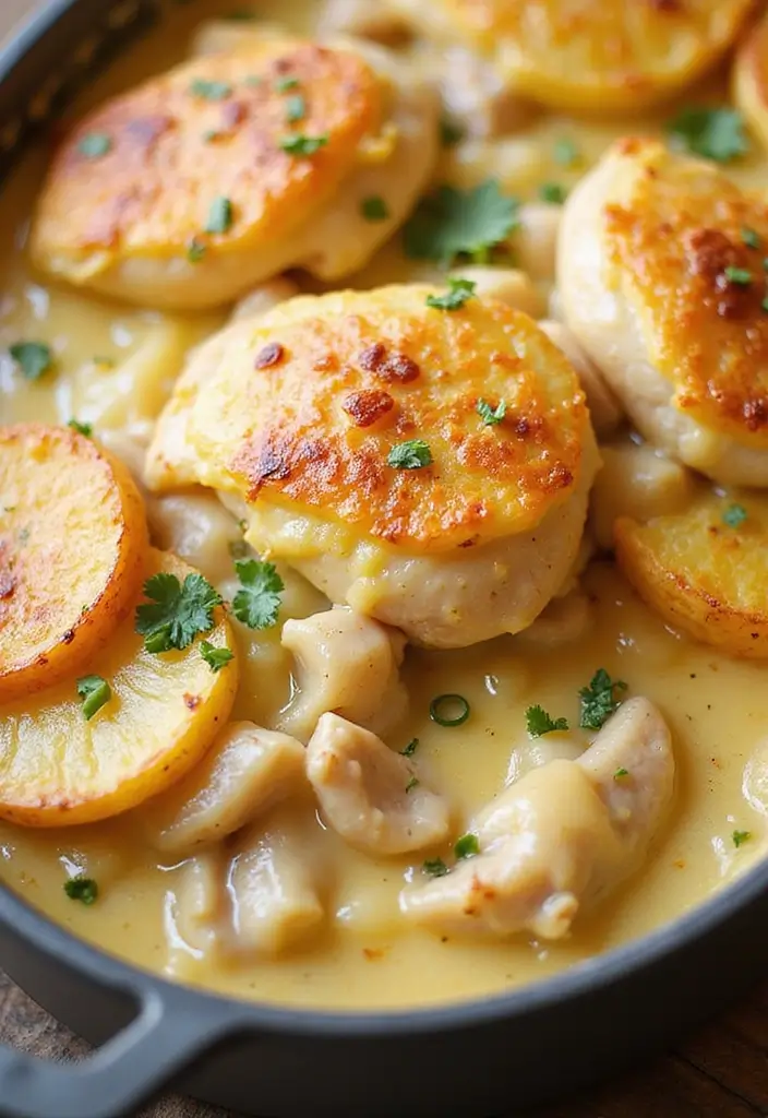 29 Crockpot Chicken and Potatoes Recipes That Feel Rustic & Filling 44 29 Crockpot Chicken and Potatoes Recipes That Feel Rustic & Filling - 28. Chicken and Potato Gratin