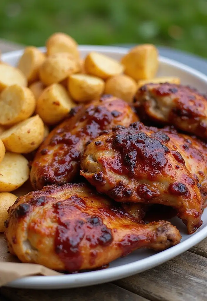 29 Crockpot Chicken and Potatoes Recipes That Feel Rustic & Filling 22 29 Crockpot Chicken and Potatoes Recipes That Feel Rustic & Filling - 6. Barbecue Chicken and Potatoes