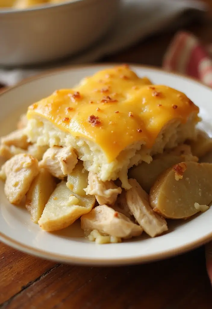 29 Crockpot Chicken and Potatoes Recipes That Feel Rustic & Filling 23 29 Crockpot Chicken and Potatoes Recipes That Feel Rustic & Filling - 7. Savory Chicken and Potato Casserole