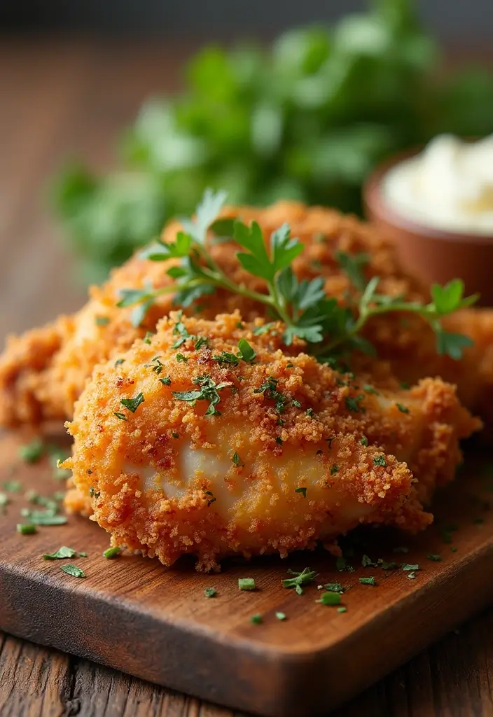 29 Fried Chicken Recipes Without Buttermilk That’s Still Juicy 6 29 Fried Chicken Recipes Without Buttermilk That’s Still Juicy - 5. Herb-Crusted Fried Chicken