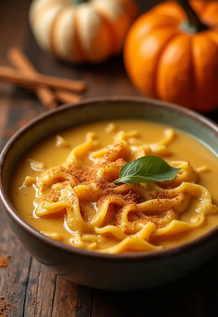 29 Hearty Chicken Noodle Soup Recipes That Warm You Up Instantly - 15. Pumpkin Chicken Noodle Soup