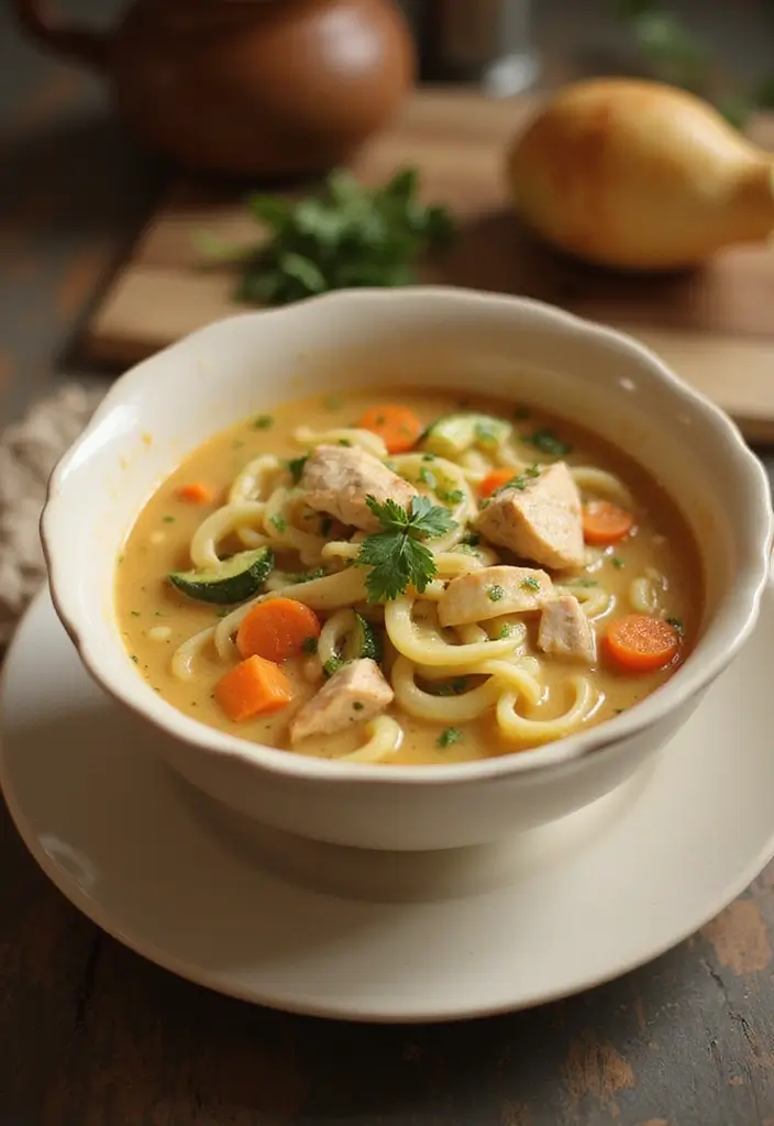 29 Hearty Chicken Noodle Soup Recipes That Warm You Up Instantly - 2. Creamy Chicken Noodle Soup
