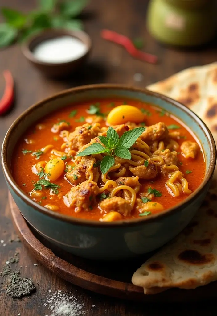 29 Hearty Chicken Noodle Soup Recipes That Warm You Up Instantly - 22. Indian Spiced Chicken Noodle Soup