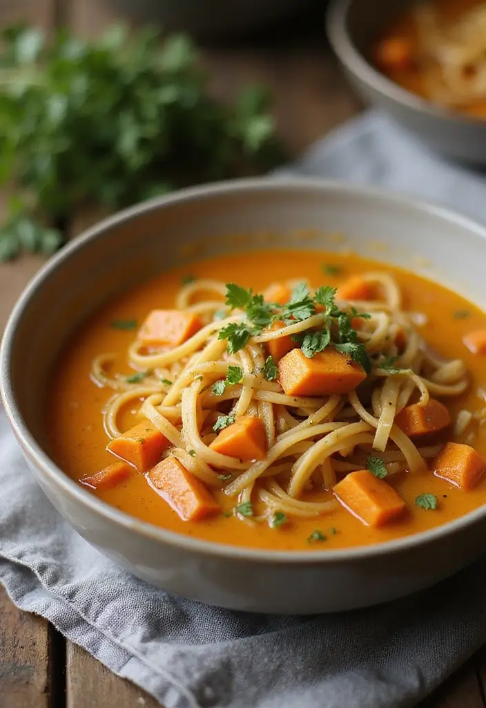 29 Hearty Chicken Noodle Soup Recipes That Warm You Up Instantly - 23. Sweet Potato Chicken Noodle Soup