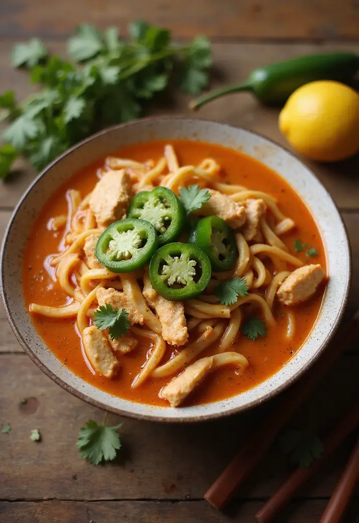 29 Hearty Chicken Noodle Soup Recipes That Warm You Up Instantly - 3. Spicy Chicken Noodle Soup