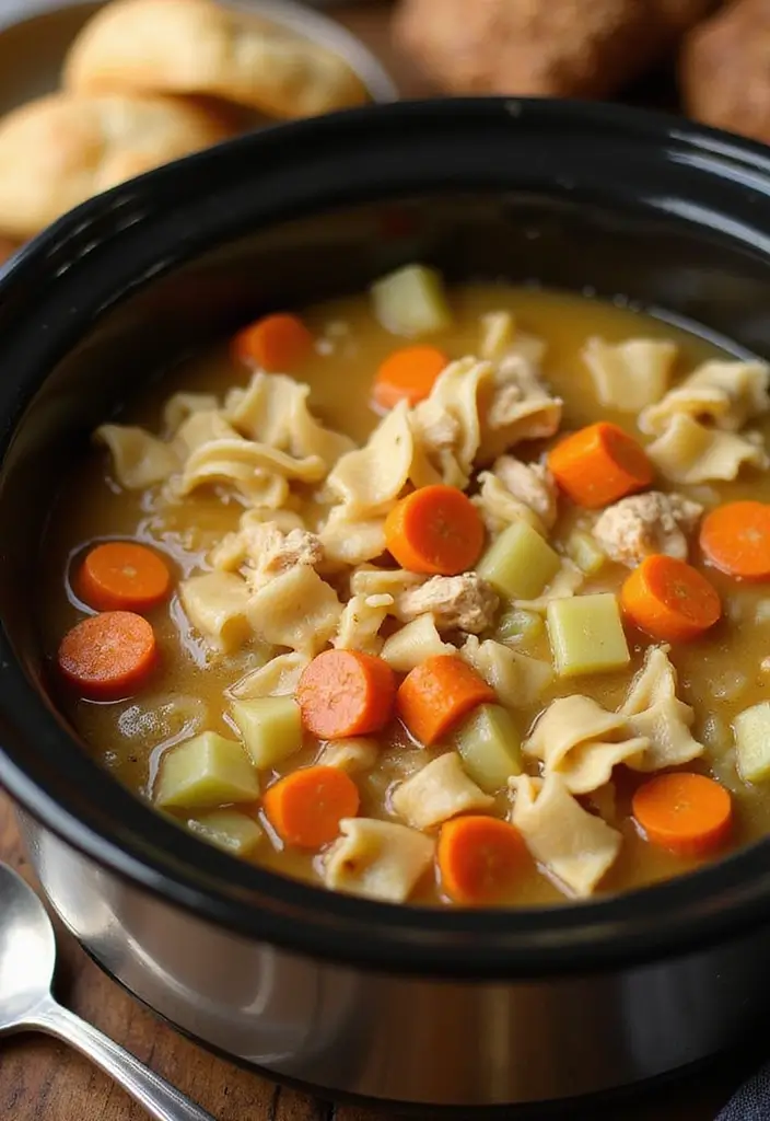 29 Hearty Chicken Noodle Soup Recipes That Warm You Up Instantly - 7. Slow Cooker Chicken Noodle Soup