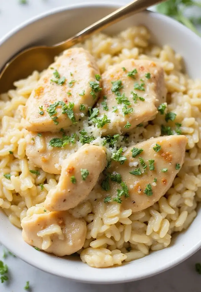 29 Mexican Chicken and Rice Recipes That Are Family Favorites 17 29 Mexican Chicken and Rice Recipes That Are Family Favorites - 16. Garlic Parmesan Chicken and Rice