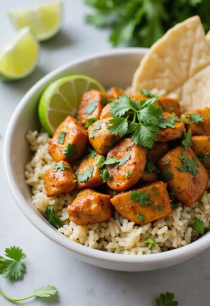 29 Mexican Chicken and Rice Recipes That Are Family Favorites 4 29 Mexican Chicken and Rice Recipes That Are Family Favorites - 3. Spicy Cilantro-Lime Chicken Rice Bowl