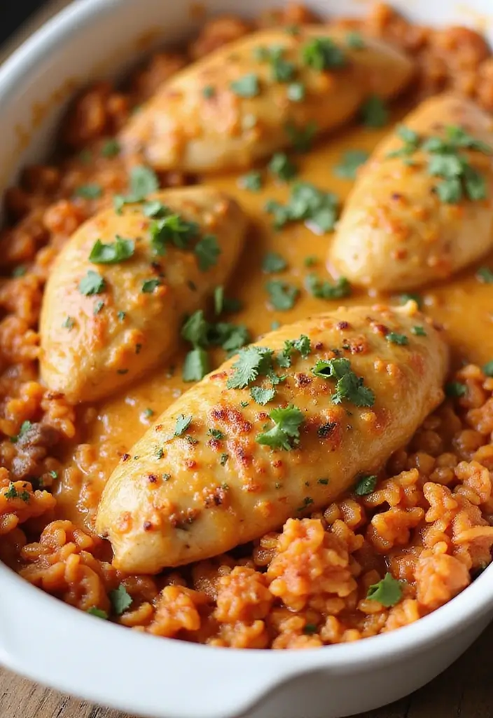 29 Mexican Chicken and Rice Recipes That Are Family Favorites 10 29 Mexican Chicken and Rice Recipes That Are Family Favorites - 9. Baked Mexican Chicken and Rice