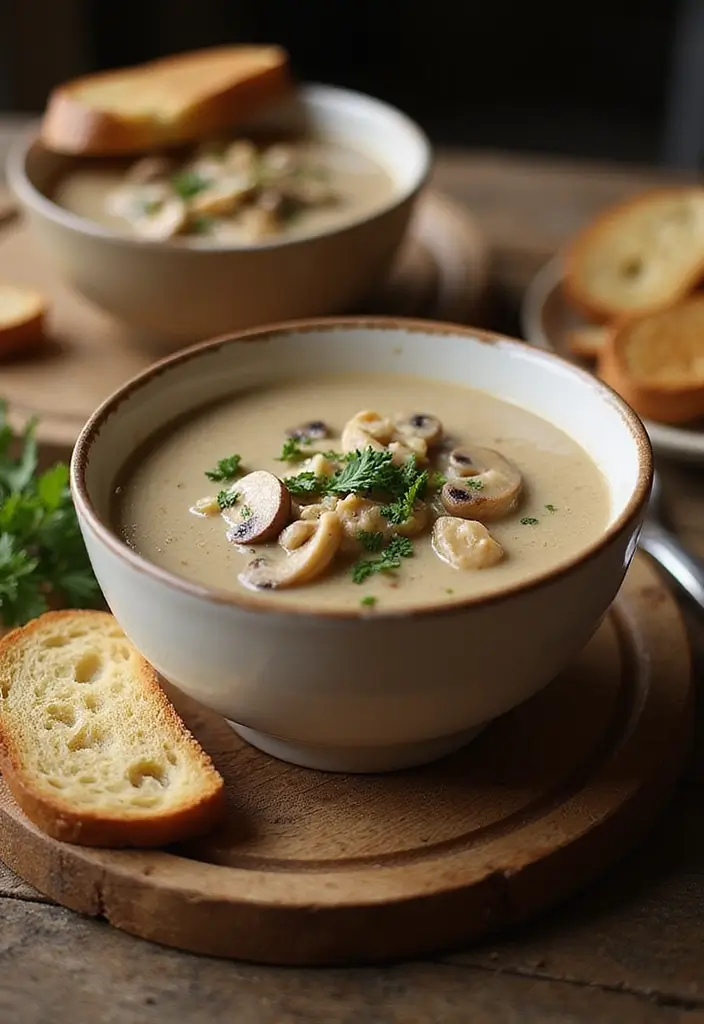 29 Rotisserie Chicken Mushroom Soup Recipes That Are Creamy & Rich - 1. Classic Creamy Chicken Mushroom Soup