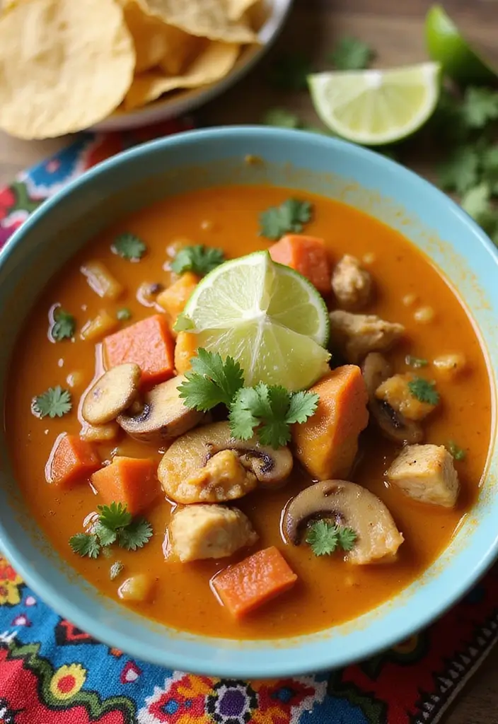 29 Rotisserie Chicken Mushroom Soup Recipes That Are Creamy & Rich - 15. Southwest Chicken Mushroom Soup