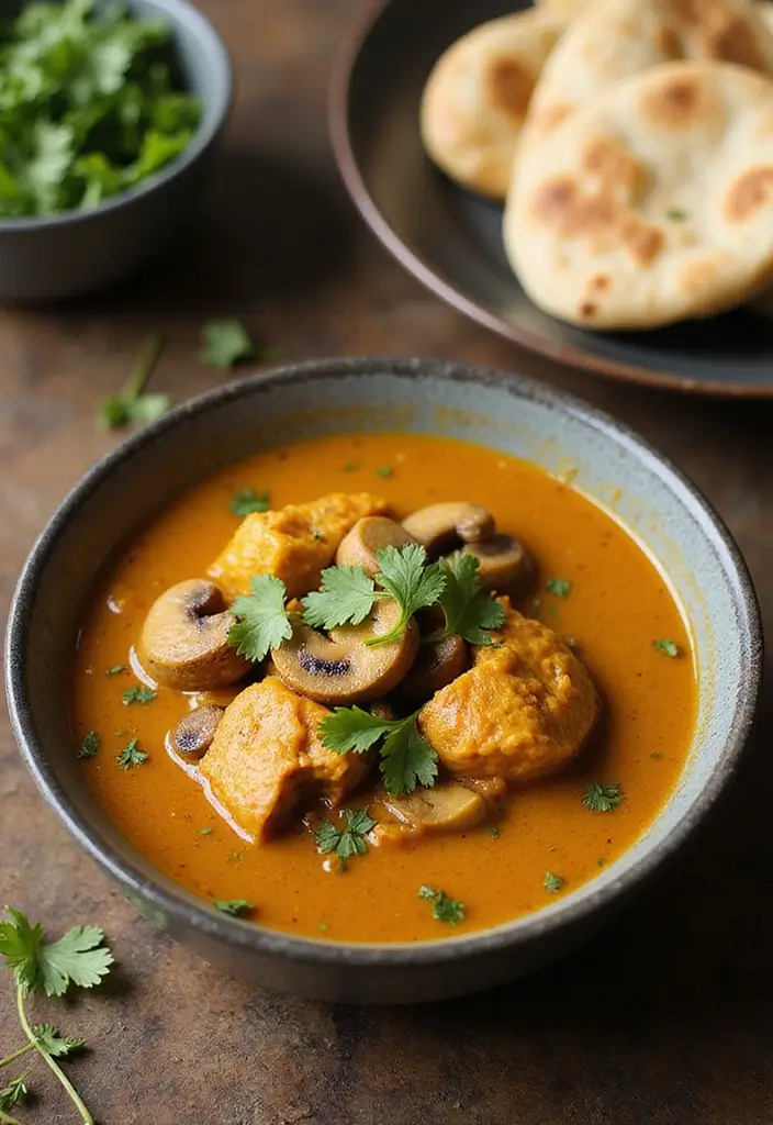 29 Rotisserie Chicken Mushroom Soup Recipes That Are Creamy & Rich - 18. Curried Chicken Mushroom Soup