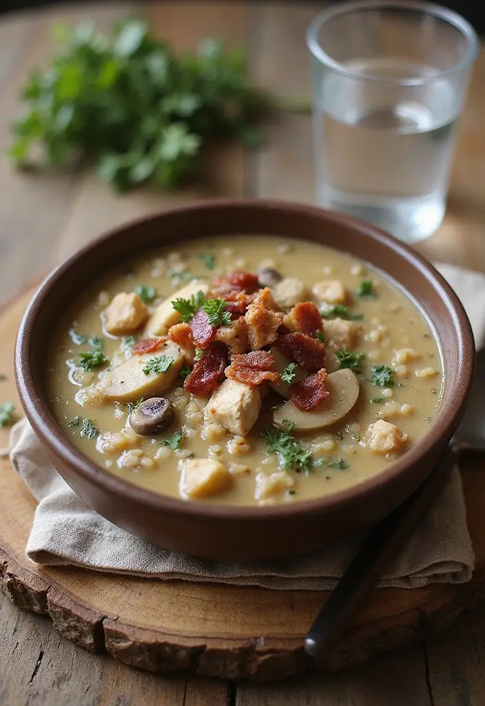 29 Rotisserie Chicken Mushroom Soup Recipes That Are Creamy & Rich - 2. Hearty Chicken and Wild Rice Mushroom Soup