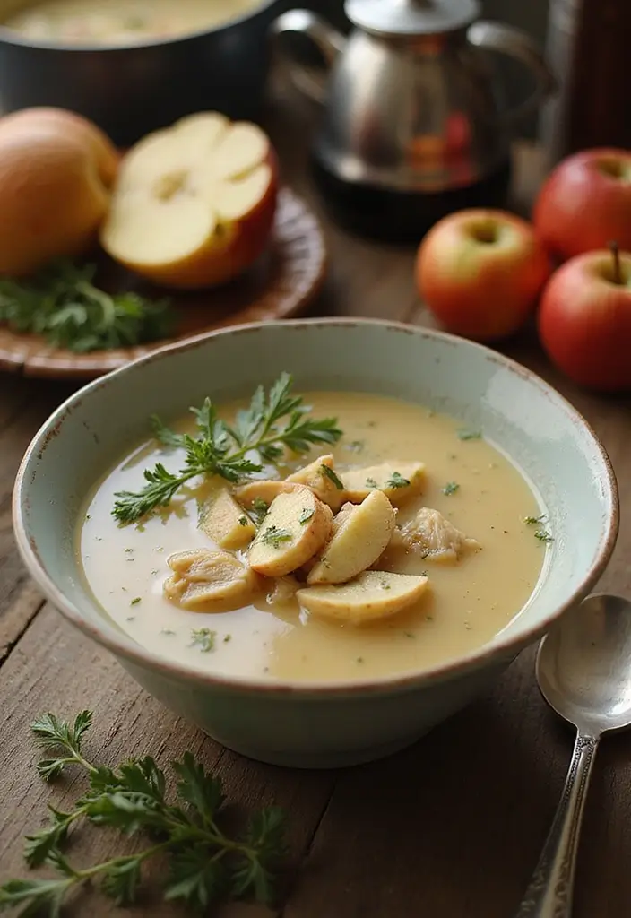 29 Rotisserie Chicken Soup Recipes That Warm the Soul - 28. Rotisserie Chicken and Apple Soup