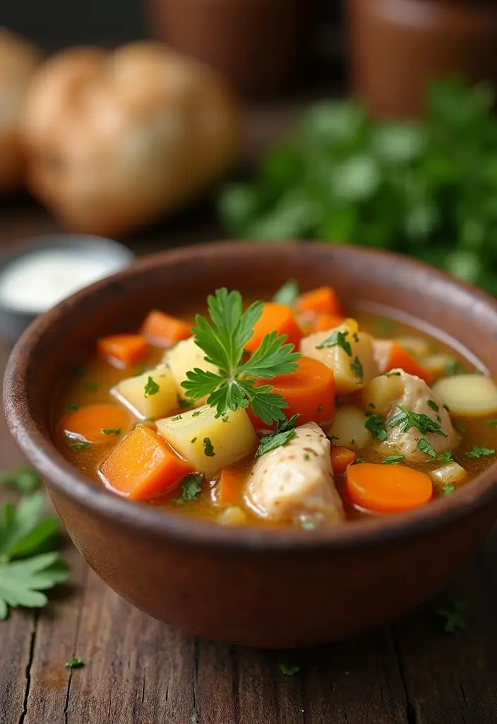 29 Rotisserie Chicken Soup Recipes That Warm the Soul - 7. Rustic Rotisserie Chicken and Vegetable Soup