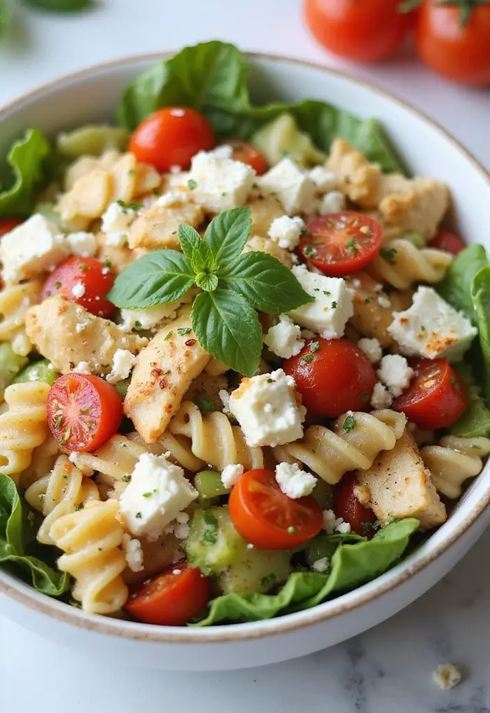 29 Slow Cooker Greek Chicken Recipes That Are Mediterranean Magic - 15. Greek Chicken Pasta Salad