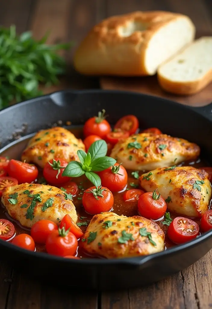 29 Slow Cooker Greek Chicken Recipes That Are Mediterranean Magic - 19. Greek Chicken and Tomato Skillet