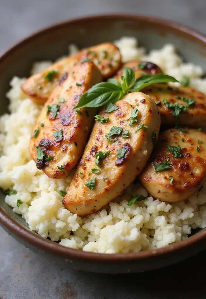 29 Slow Cooker Greek Chicken Recipes That Are Mediterranean Magic - 26. Greek Chicken and Cauliflower Rice