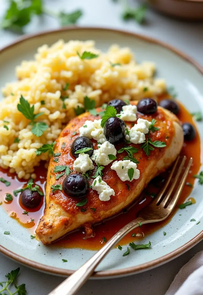 29 Slow Cooker Greek Chicken Recipes That Are Mediterranean Magic - 8. Slow Cooker Greek Chicken with Feta and Olives