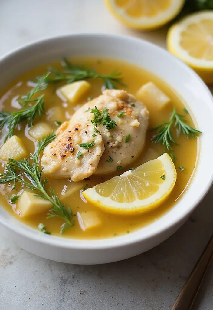 29 Slow Cooker Greek Chicken Recipes That Are Mediterranean Magic - 9. Greek Lemon Chicken Soup (Avgolemono)