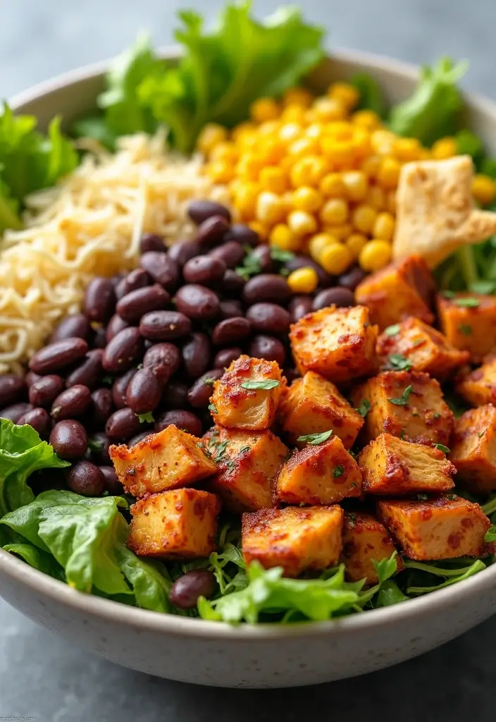 29 Tex Mex Chopped Chicken Salad Recipes That Are Crunchy & Colorful 11 29 Tex Mex Chopped Chicken Salad Recipes That Are Crunchy & Colorful - 10. Spicy Chipotle Chicken Salad