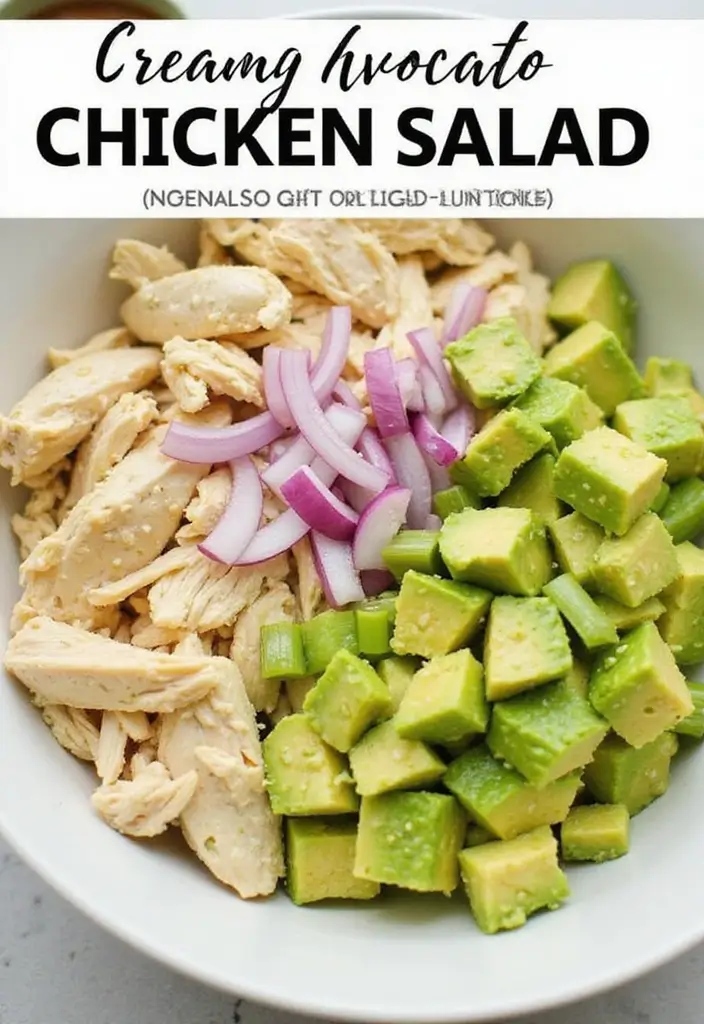 29 Tex Mex Chopped Chicken Salad Recipes That Are Crunchy & Colorful 14 29 Tex Mex Chopped Chicken Salad Recipes That Are Crunchy & Colorful - 13. Creamy Avocado Chicken Salad