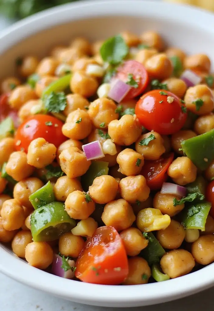 29 Tex Mex Chopped Chicken Salad Recipes That Are Crunchy & Colorful 16 29 Tex Mex Chopped Chicken Salad Recipes That Are Crunchy & Colorful - 15. Tex Mex Chickpea Salad