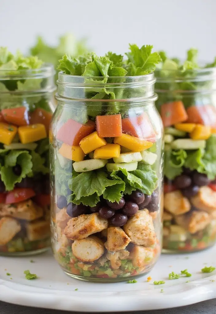 29 Tex Mex Chopped Chicken Salad Recipes That Are Crunchy & Colorful 19 29 Tex Mex Chopped Chicken Salad Recipes That Are Crunchy & Colorful - 18. Tex Mex Chicken Salad in a Jar