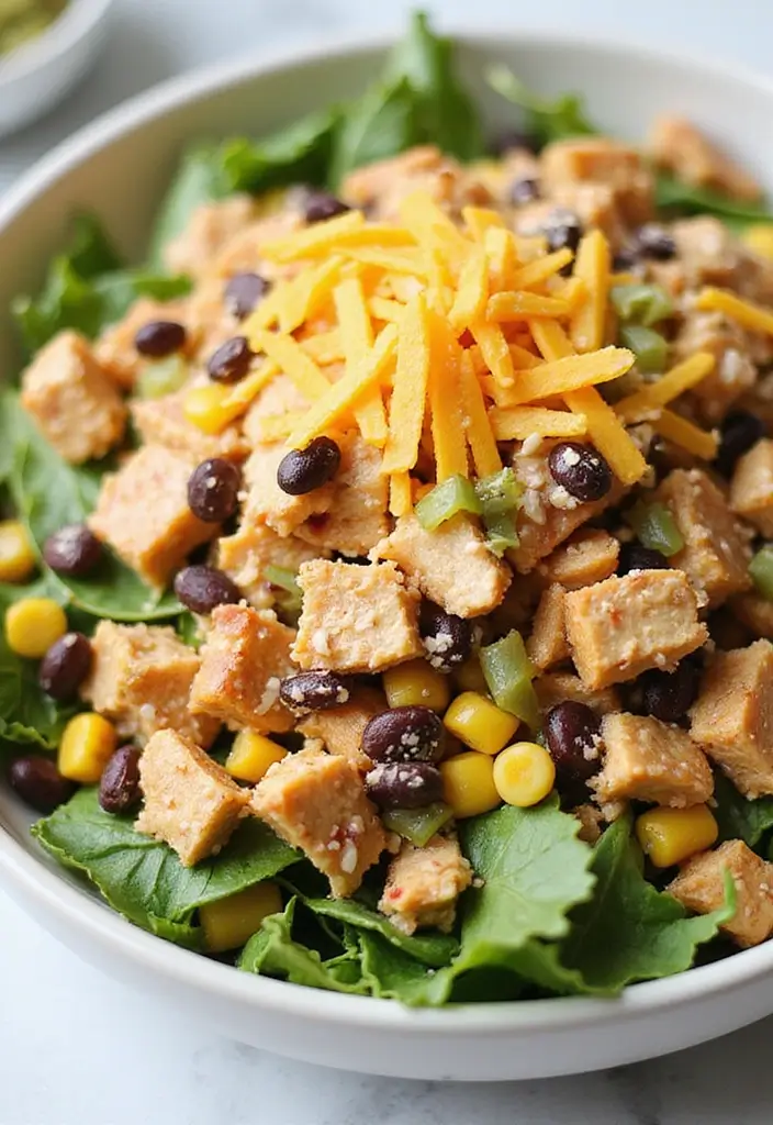 29 Tex Mex Chopped Chicken Salad Recipes That Are Crunchy & Colorful 28 29 Tex Mex Chopped Chicken Salad Recipes That Are Crunchy & Colorful - 27. Tex Mex Chopped Chicken Salad with Creamy Dressing