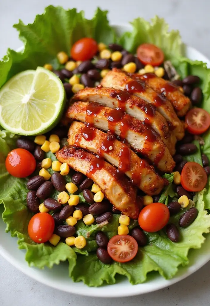 29 Tex Mex Chopped Chicken Salad Recipes That Are Crunchy & Colorful 7 29 Tex Mex Chopped Chicken Salad Recipes That Are Crunchy & Colorful - 6. BBQ Chicken Tex Mex Salad
