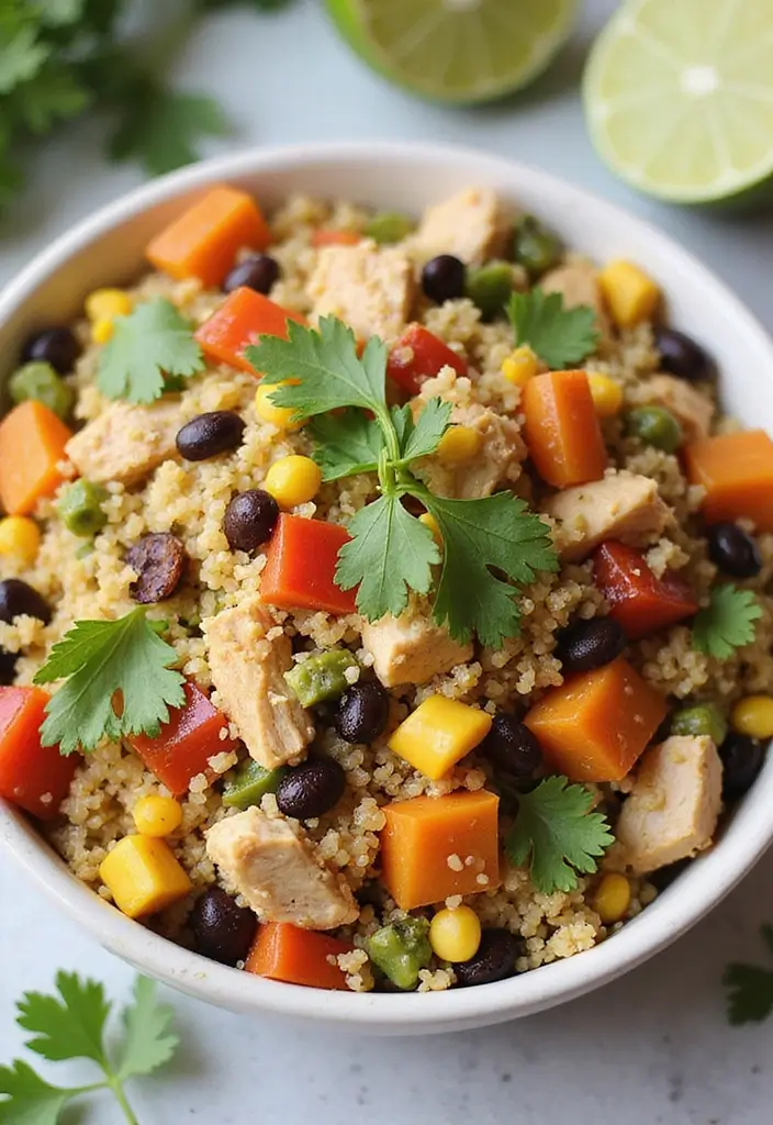 29 Tex Mex Chopped Chicken Salad Recipes That Are Crunchy & Colorful 9 29 Tex Mex Chopped Chicken Salad Recipes That Are Crunchy & Colorful - 8. Tex Mex Quinoa Chicken Salad