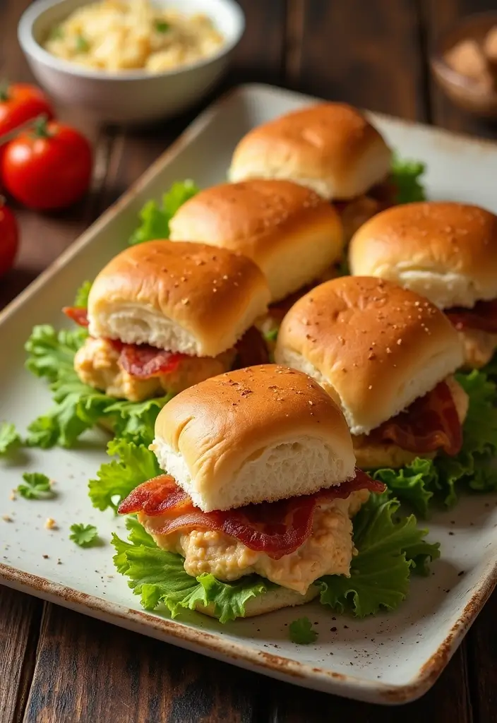 30 Chicken Bacon Ranch Sliders That Disappear at Parties - 1. Classic Chicken Bacon Ranch Sliders