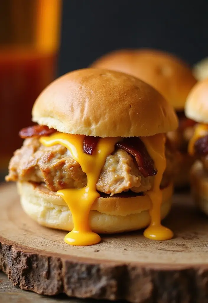 30 Chicken Bacon Ranch Sliders That Disappear at Parties - 10. Cheese Lover's Chicken Bacon Ranch Sliders