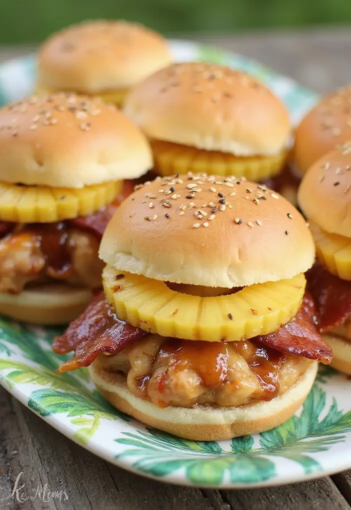 30 Chicken Bacon Ranch Sliders That Disappear at Parties - 12. Teriyaki Chicken Bacon Ranch Sliders