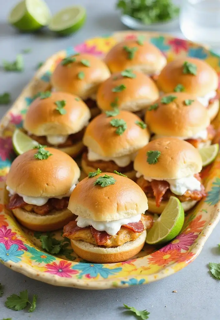 30 Chicken Bacon Ranch Sliders That Disappear at Parties - 18. Cilantro Lime Chicken Bacon Ranch Sliders