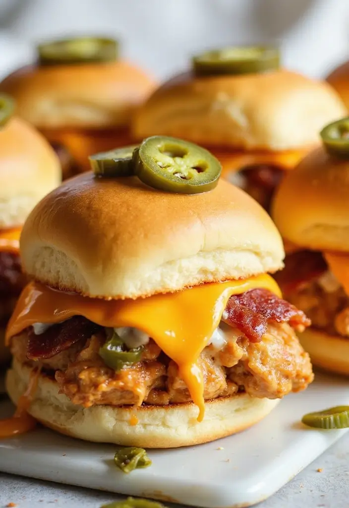 30 Chicken Bacon Ranch Sliders That Disappear at Parties - 2. Spicy Chicken Bacon Ranch Sliders