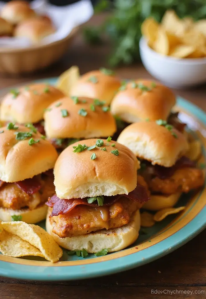 30 Chicken Bacon Ranch Sliders That Disappear at Parties - 24. Honey Mustard Chicken Bacon Ranch Sliders