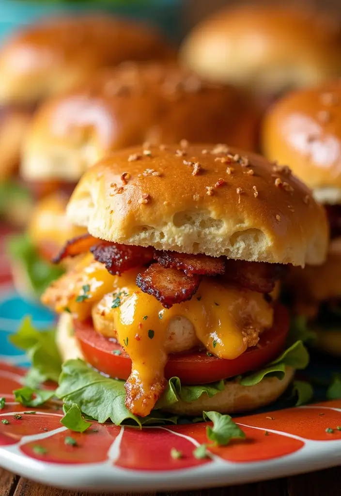 30 Chicken Bacon Ranch Sliders That Disappear at Parties - 27. Sweet and Spicy Chicken Bacon Ranch Sliders