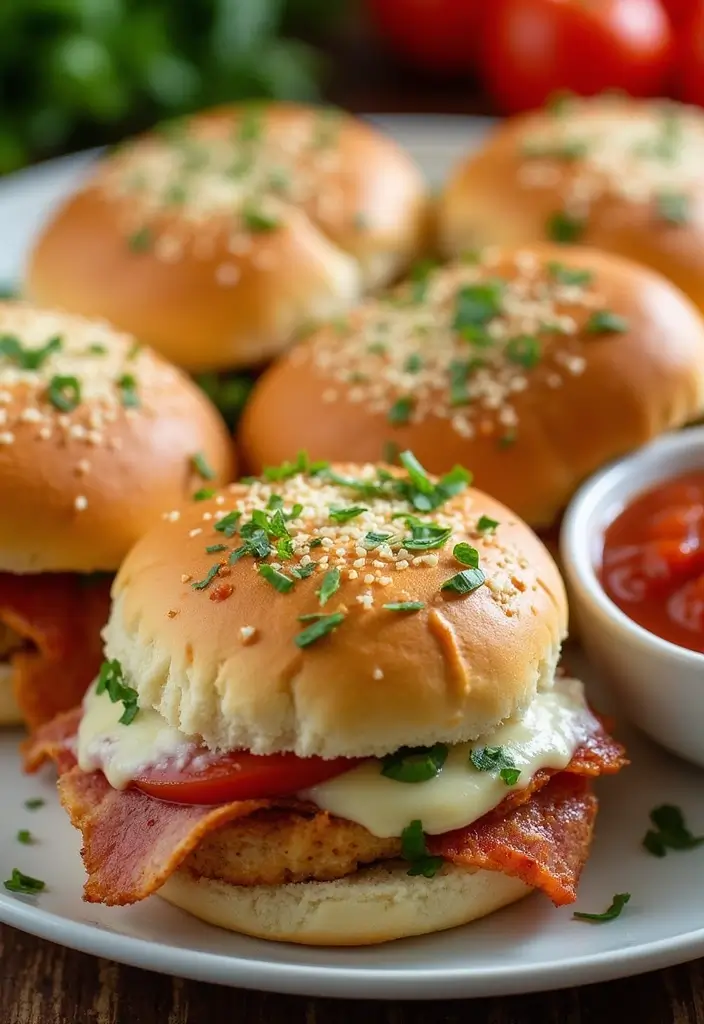 30 Chicken Bacon Ranch Sliders That Disappear at Parties - 7. Italian Chicken Bacon Ranch Sliders