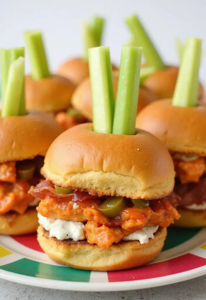 30 Chicken Bacon Ranch Sliders That Disappear at Parties - 9. Buffalo Chicken Bacon Ranch Sliders