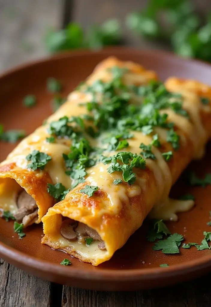 30 Chicken Enchiladas with Green Sauce Recipes That Are Tangy & Cheesy 20 30 Chicken Enchiladas with Green Sauce Recipes That Are Tangy & Cheesy - 19. Mushroom and Chicken Enchiladas