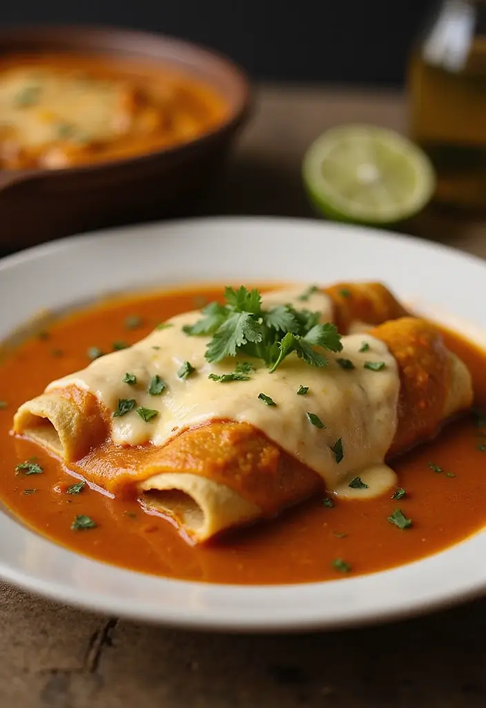 30 Chicken Enchiladas with Green Sauce Recipes That Are Tangy & Cheesy 22 30 Chicken Enchiladas with Green Sauce Recipes That Are Tangy & Cheesy - 21. Chicken Enchiladas with Pumpkin Sauce