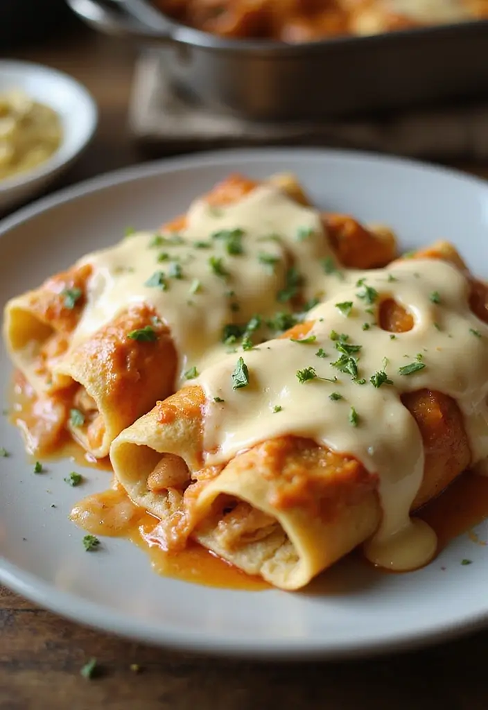 30 Chicken Enchiladas with Green Sauce Recipes That Are Tangy & Cheesy 24 30 Chicken Enchiladas with Green Sauce Recipes That Are Tangy & Cheesy - 23. Chicken Alfredo Enchiladas