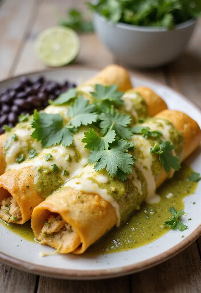30 Chicken Enchiladas with Green Sauce Recipes That Are Tangy & Cheesy 25 30 Chicken Enchiladas with Green Sauce Recipes That Are Tangy & Cheesy - 24. Salsa Verde Chicken Enchiladas