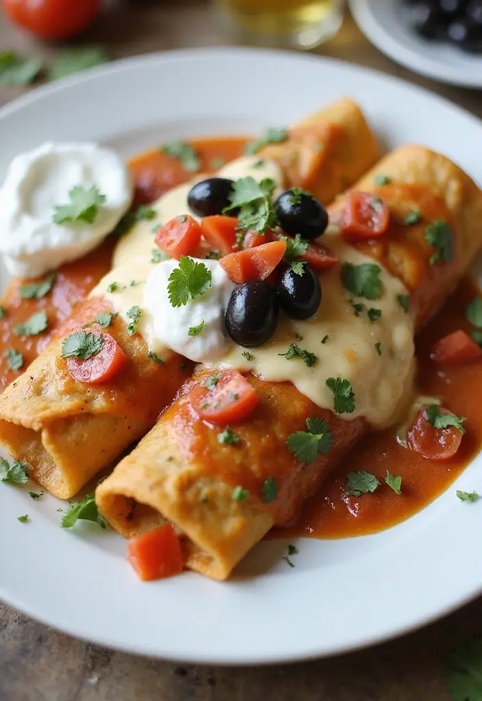 30 Chicken Enchiladas with Green Sauce Recipes That Are Tangy & Cheesy 30 30 Chicken Enchiladas with Green Sauce Recipes That Are Tangy & Cheesy - 29. Mediterranean Chicken Enchiladas