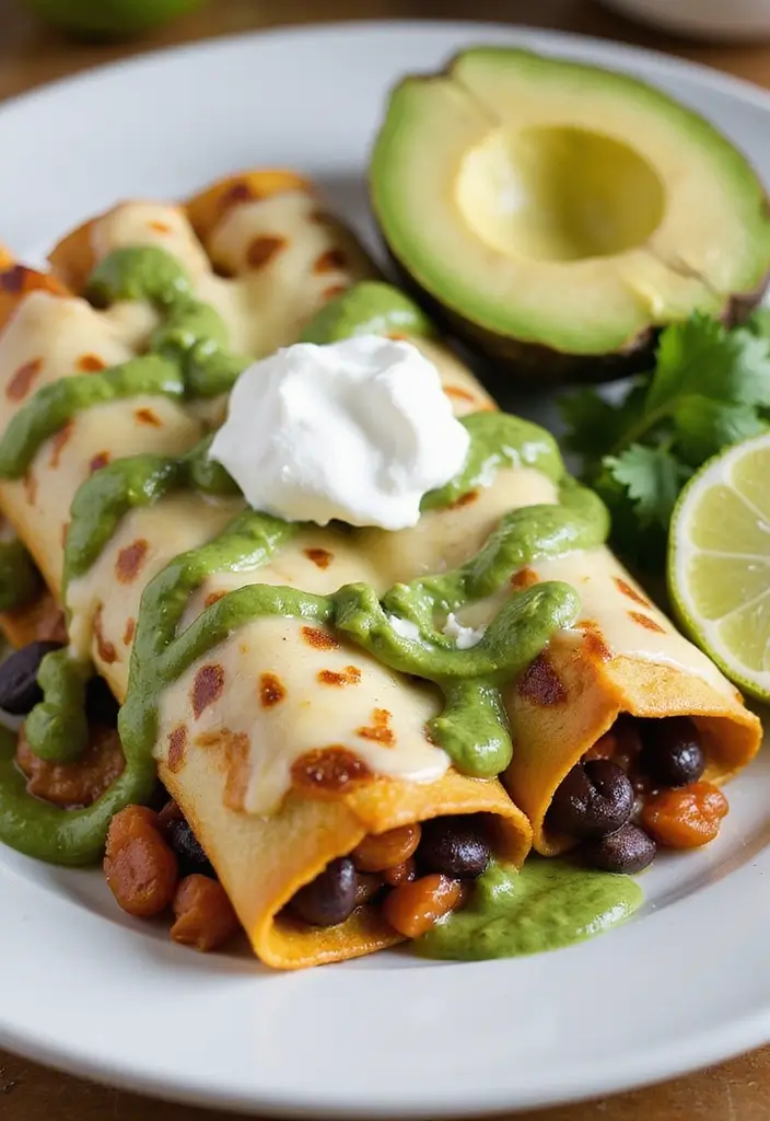 30 Chicken Enchiladas with Green Sauce Recipes That Are Tangy & Cheesy 5 30 Chicken Enchiladas with Green Sauce Recipes That Are Tangy & Cheesy - 4. Black Bean and Chicken Enchiladas