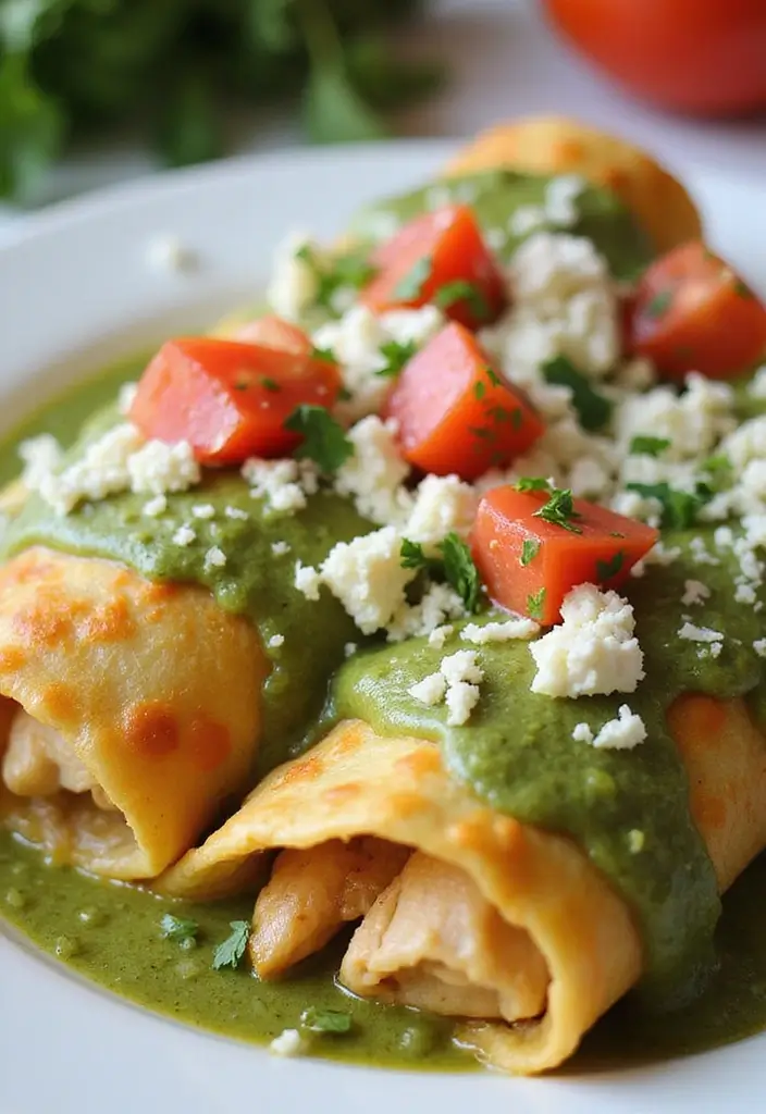 30 Chicken Enchiladas with Green Sauce Recipes That Are Tangy & Cheesy 8 30 Chicken Enchiladas with Green Sauce Recipes That Are Tangy & Cheesy - 7. Greek Yogurt Chicken Enchiladas