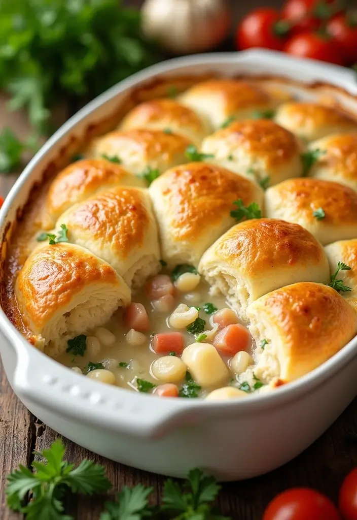 30 Chicken Pot Pie Casserole Crescent Recipes That Are Golden & Cheesy 2 30 Chicken Pot Pie Casserole Crescent Recipes That Are Golden & Cheesy - 1. Classic Chicken Pot Pie Casserole